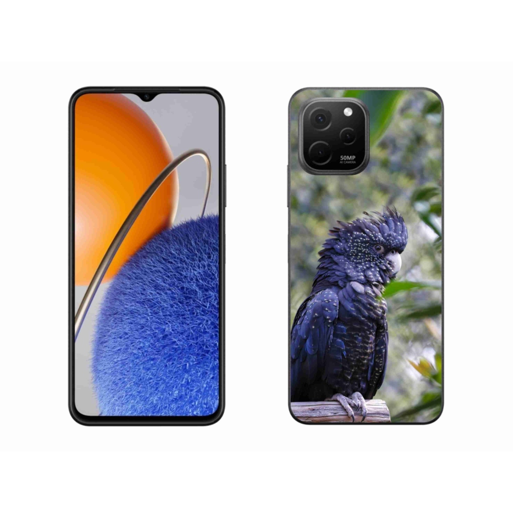 mmCase gél tok a Huawei Nova Y61-hez – fekete kakadu papagáj