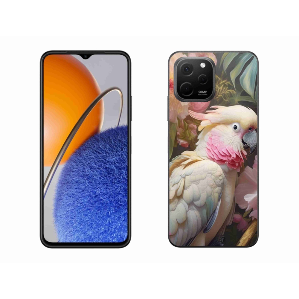 Gél borítás mmCase a Huawei Nova Y61 készülékhez - papagáj kakadu rózsaszín 2