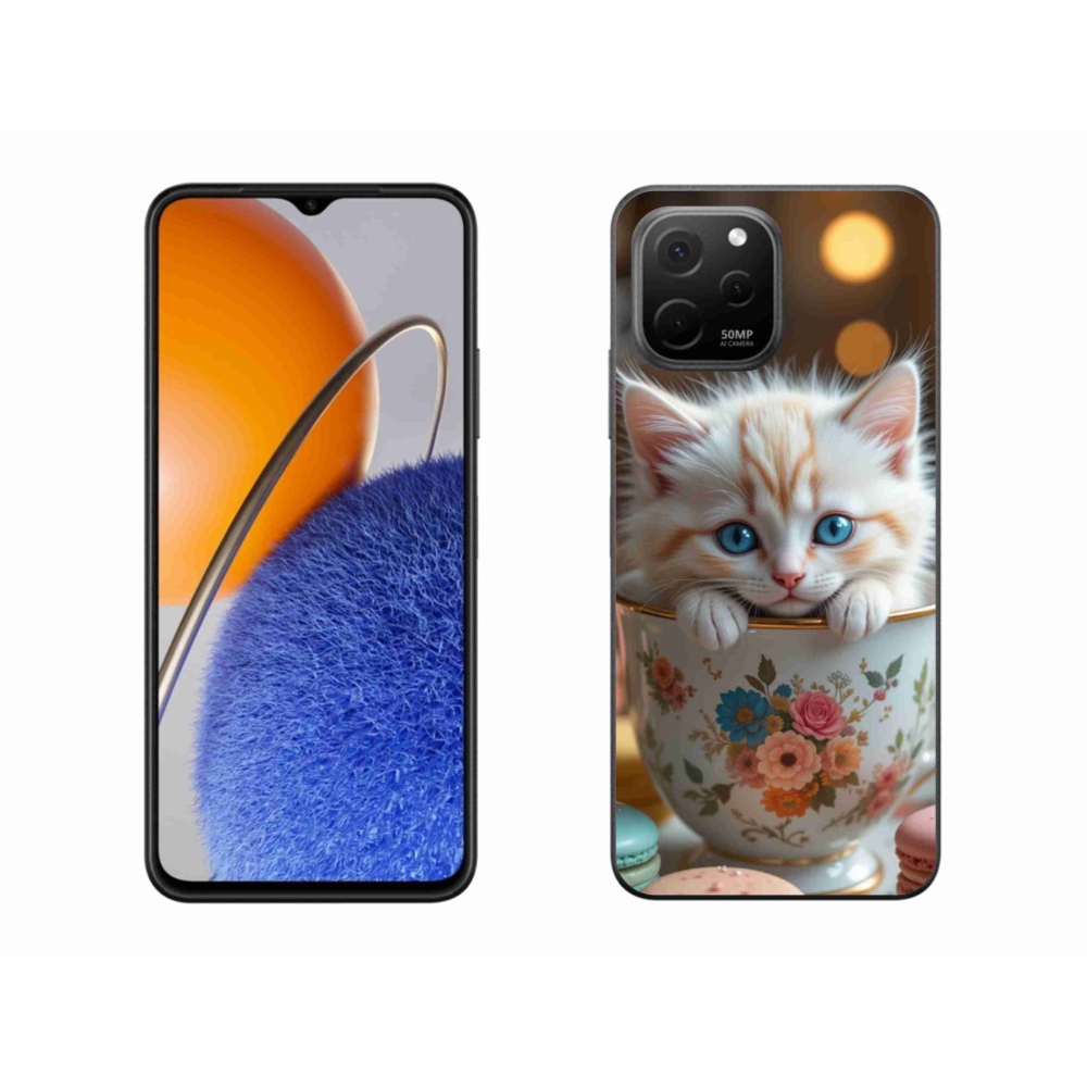 Gél borító mmCase a Huawei Nova Y61 készülékhez - aranyos cica 6