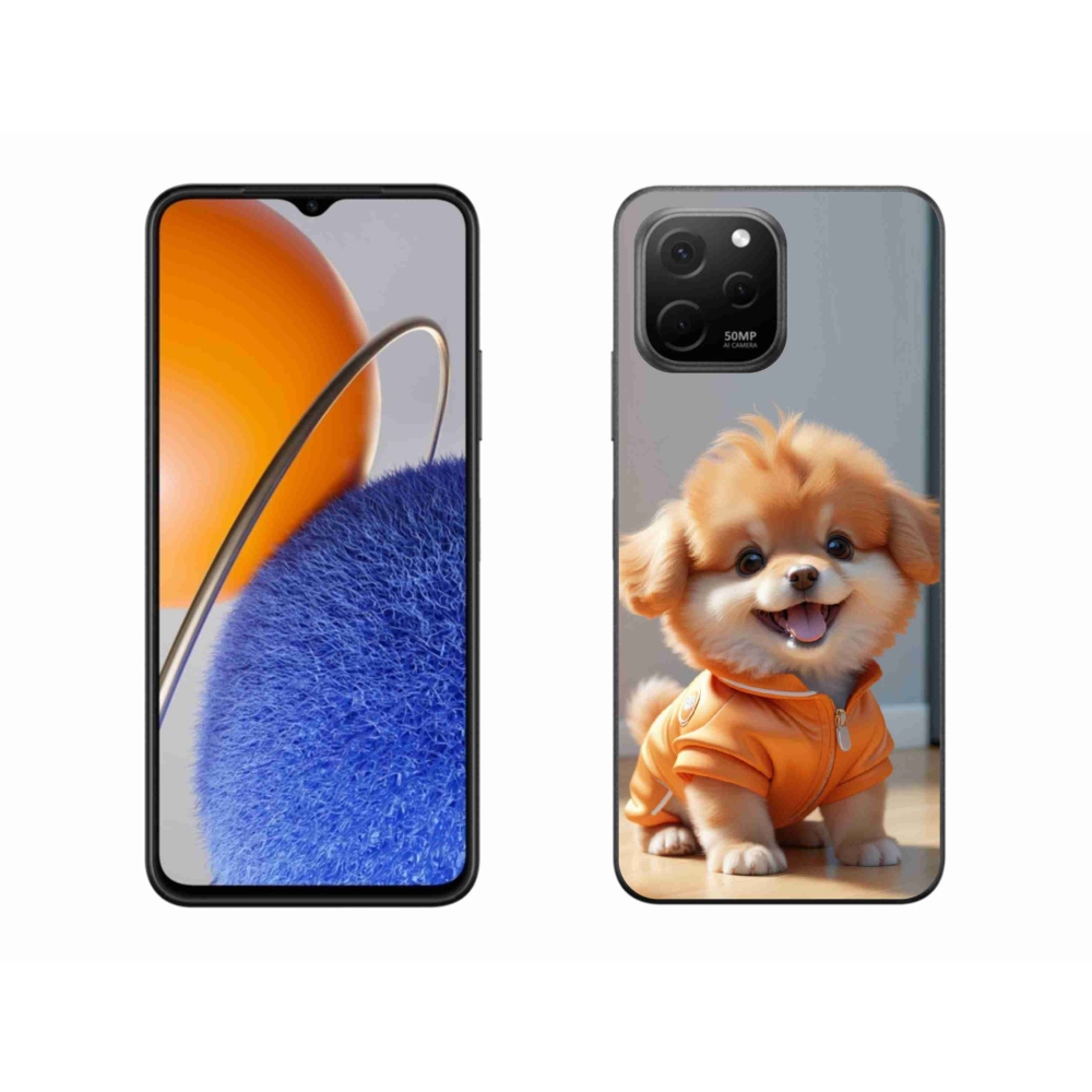 mmCase gél tok a Huawei Nova Y61-hez – aranyos pomerániai pulóverben