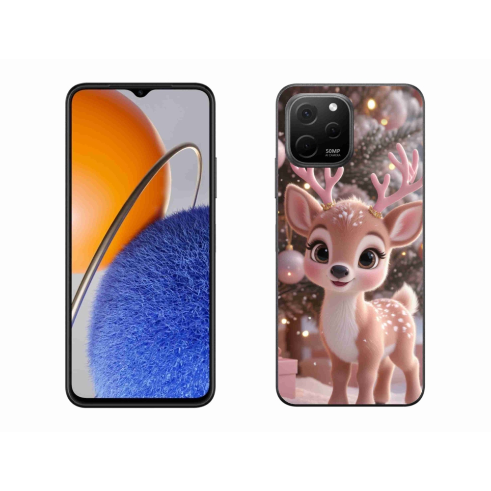 Gél borítás mmCase a Huawei Nova Y61 készülékhez - aranyos rénszarvas