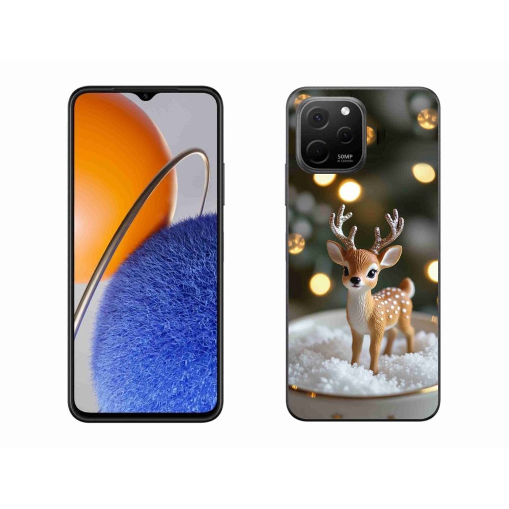 mmCase gél tok a Huawei Nova Y61-hez – aranyos karácsonyi szarvas