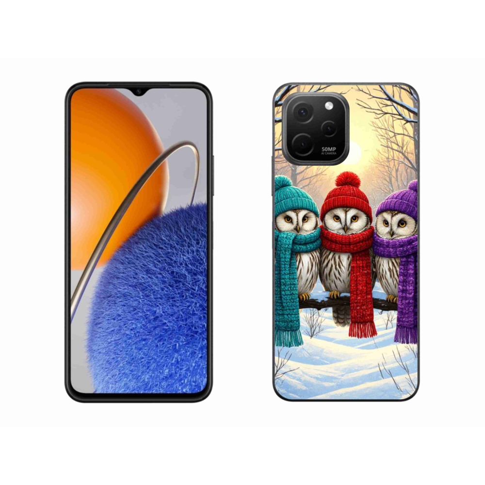 Gél borító mmCase a Huawei Nova Y61 készülékhez - bagoly barátok