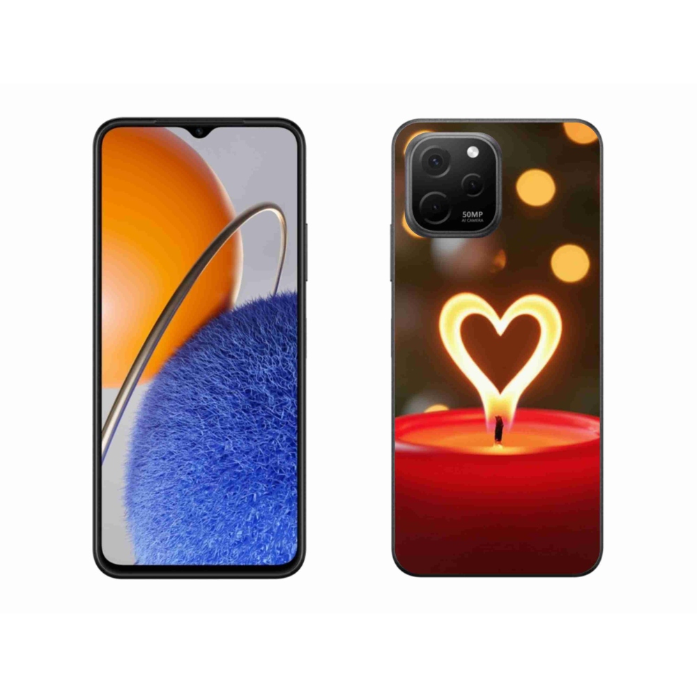 Gél borítás mmCase a Huawei Nova Y61 készülékhez - láng szíve