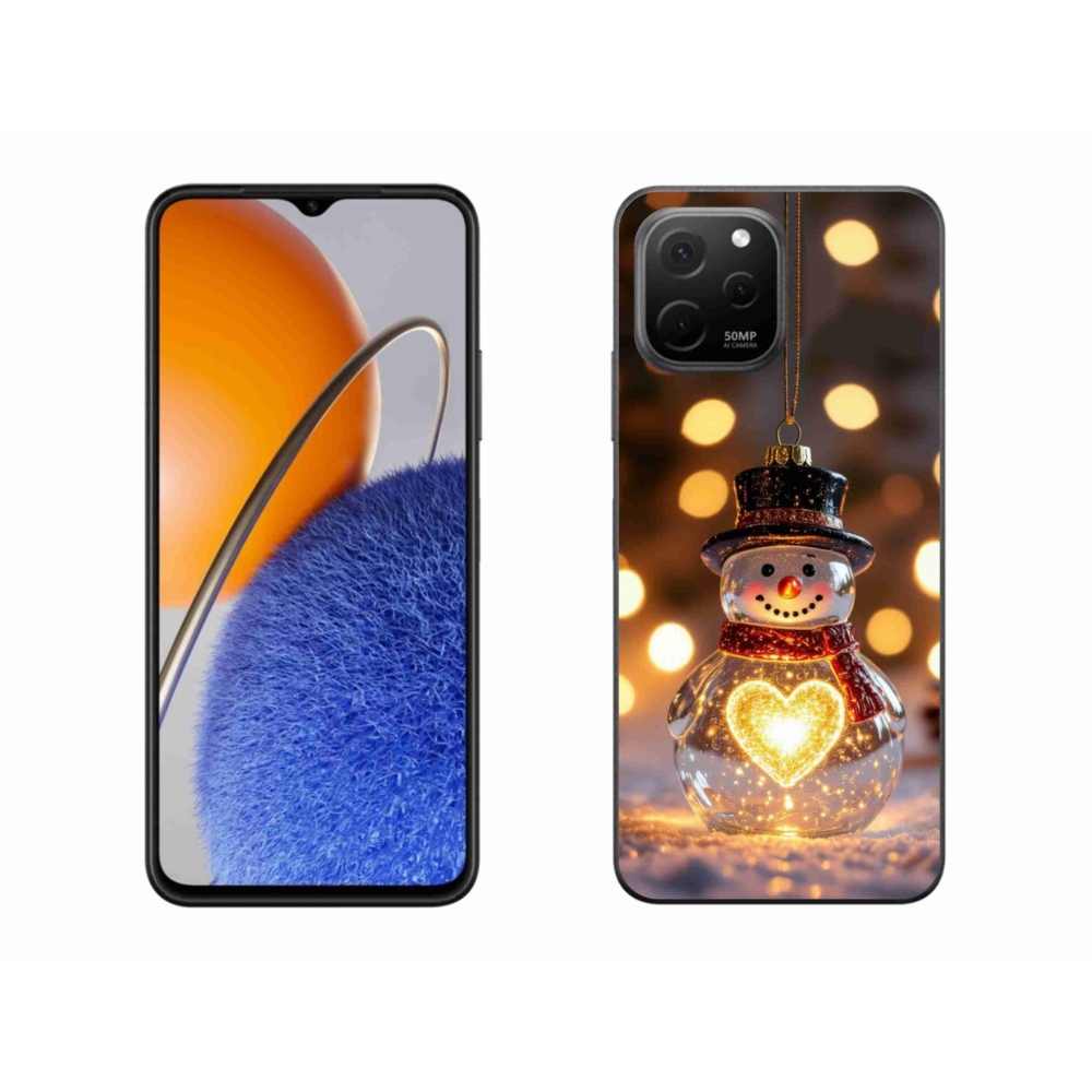 mmCase gél tok a Huawei Nova Y61-hez – világító karácsonyi hóember