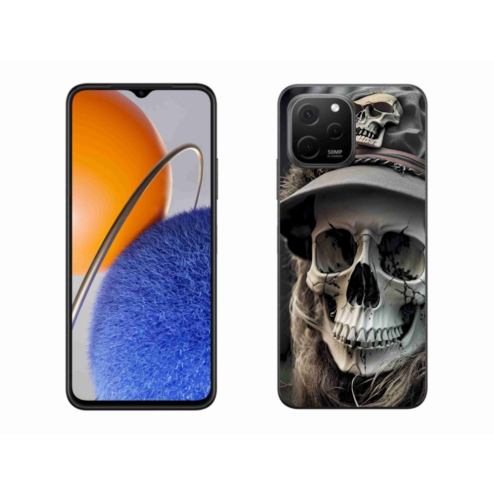 Gél borítás mmCase a Huawei Nova Y61 készülékhez - sötét koponya