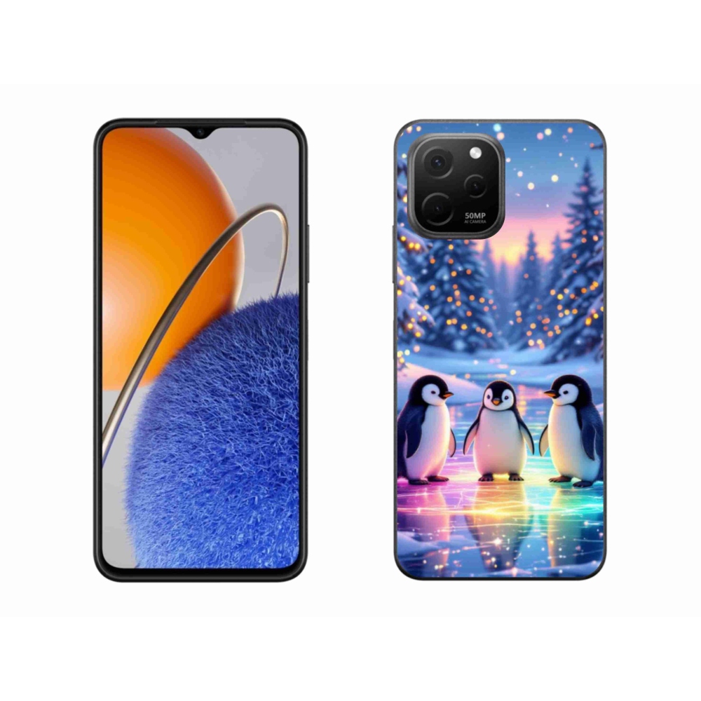 Gél borítás mmCase a Huawei Nova Y61 készülékhez - pingvinek