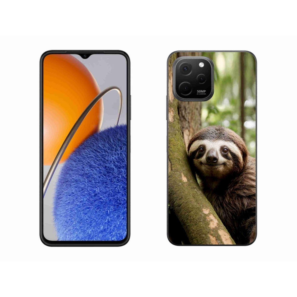 mmCase gél tok a Huawei Nova Y61-hez – mosolygós lajhár