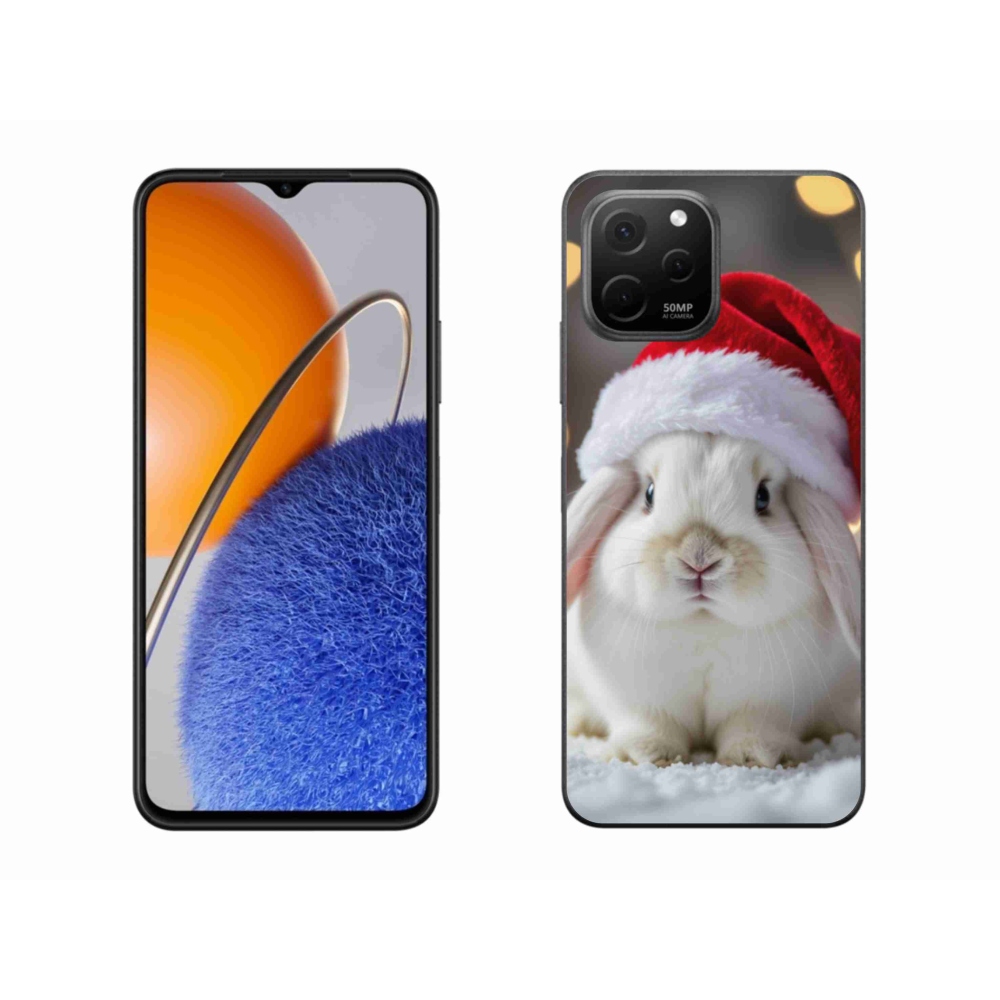 Gél borító mmCase a Huawei Nova Y61 készülékhez - karácsonyi nyuszi