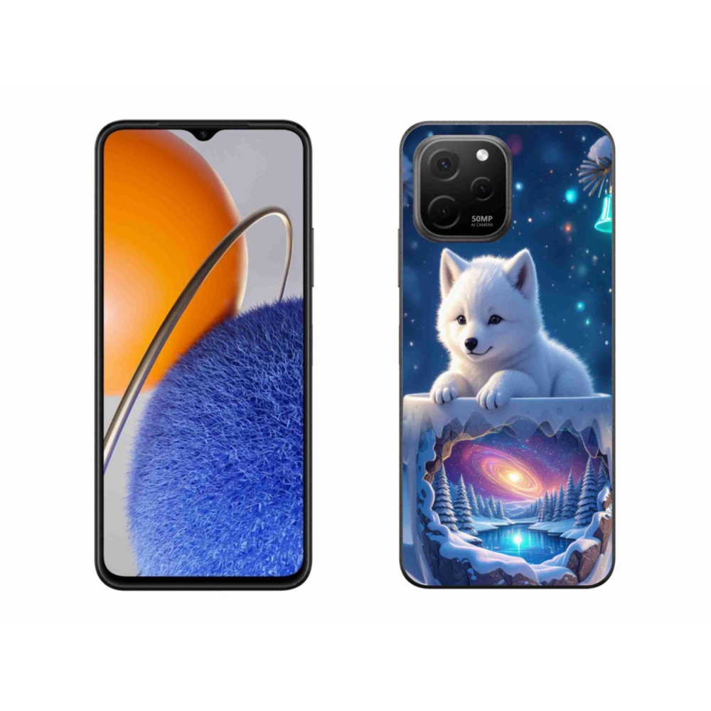 Gél borító mmCase a Huawei Nova Y61-hez - Karácsonyi kölyökkutya