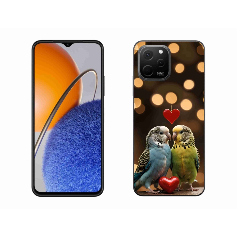 mmCase gélhuzat a Huawei Nova Y61-hez – szerelmes papagájok