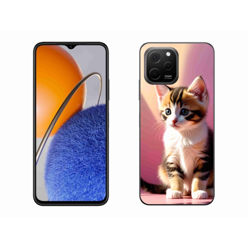 Gél borító mmCase a Huawei Nova Y61 készülékhez - kíváncsi cica 2