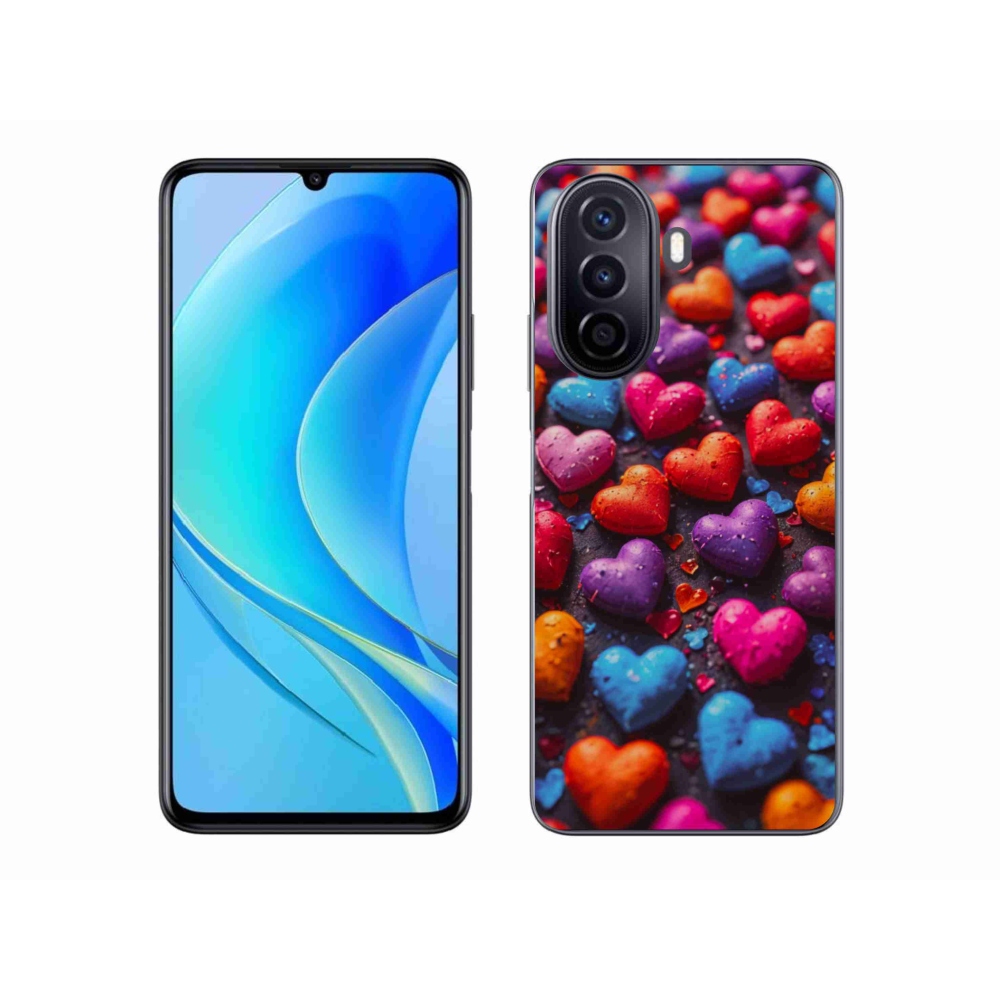 Gél borítás mmCase a Huawei Nova Y70 készülékhez - színes szív