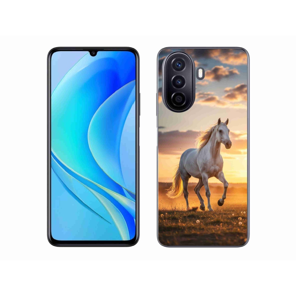 Gél borítás mmCase a Huawei Nova Y70-hez - futó fehér ló 2