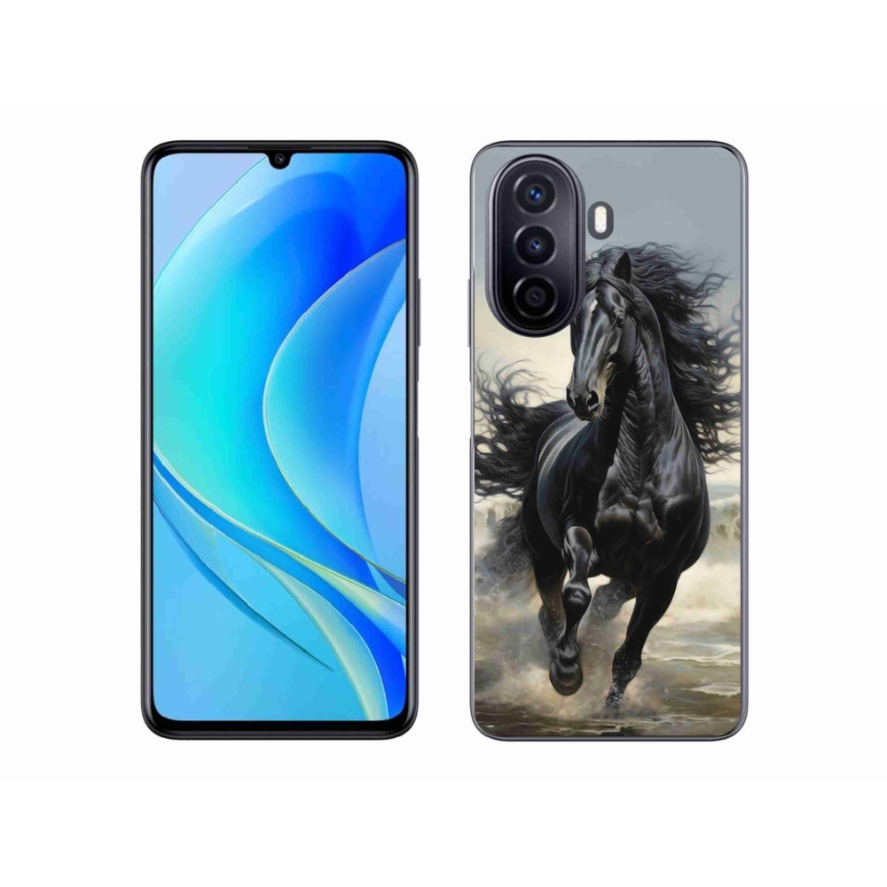 mmCase gélhuzat a Huawei Nova Y70-hez – fekete ló