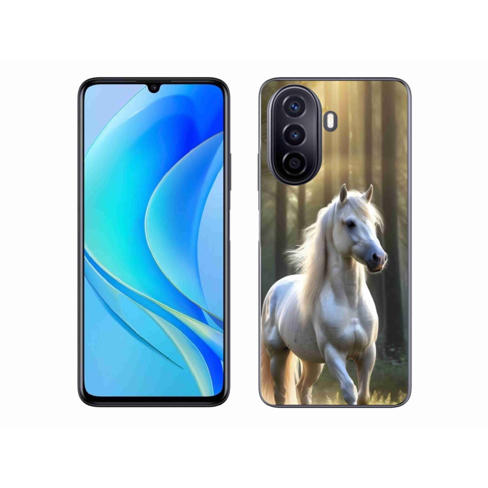 Gél borítás mmCase a Huawei Nova Y70-hez - fehér ló 3