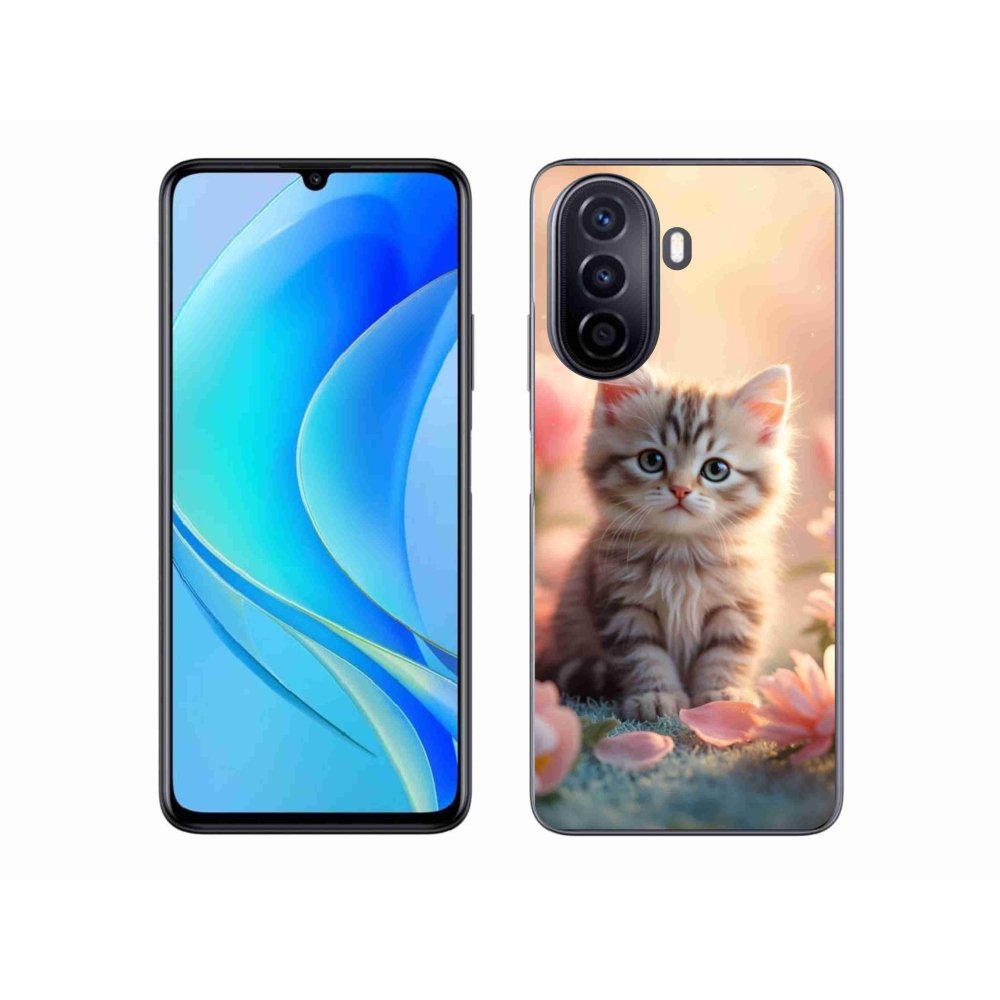 Gél borítás mmCase a Huawei Nova Y70 készülékhez - fekete cica 2