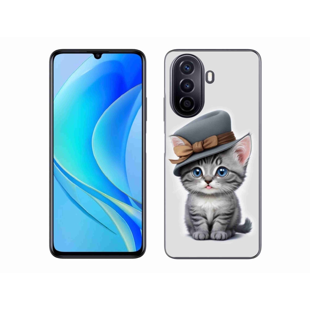 Gél borítás mmCase a Huawei Nova Y70 készülékhez - fekete cica 3