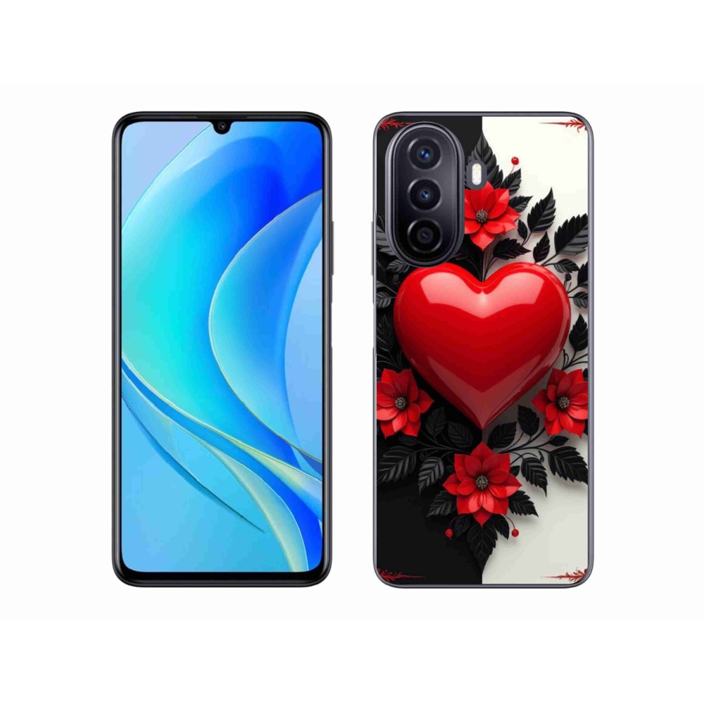 Gél borítás mmCase a Huawei Nova Y70 készülékhez - piros szív