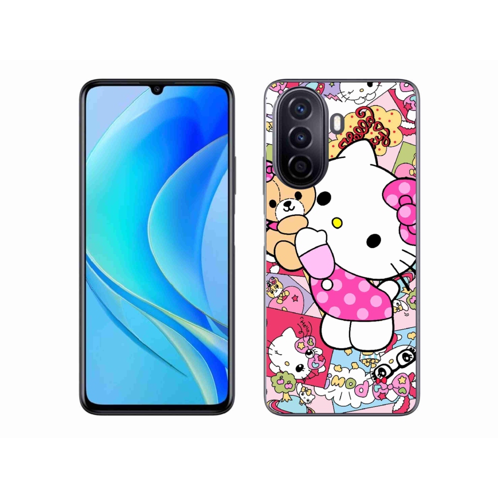 mmCase gél tok a Huawei Nova Y70-hez – aranyos cica
