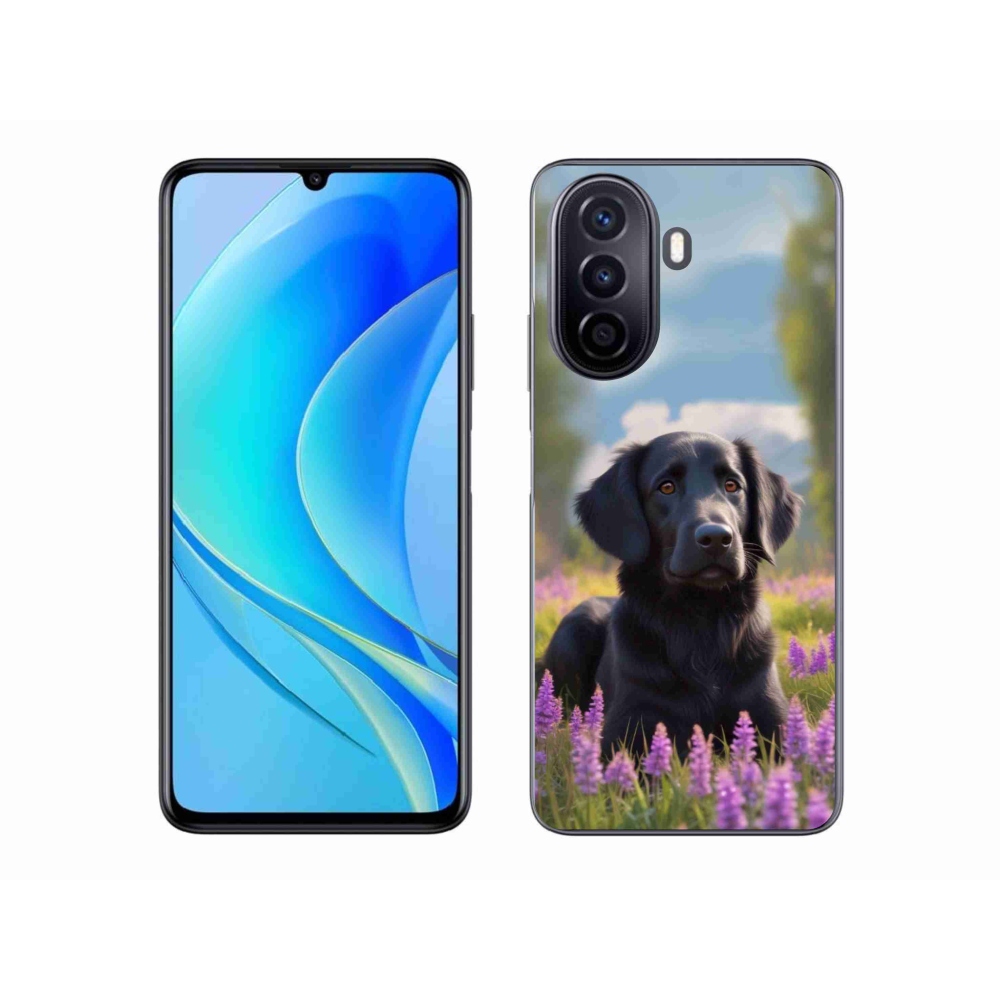 mmCase gélhuzat a Huawei Nova Y70-hez – elegáns fekete retriever