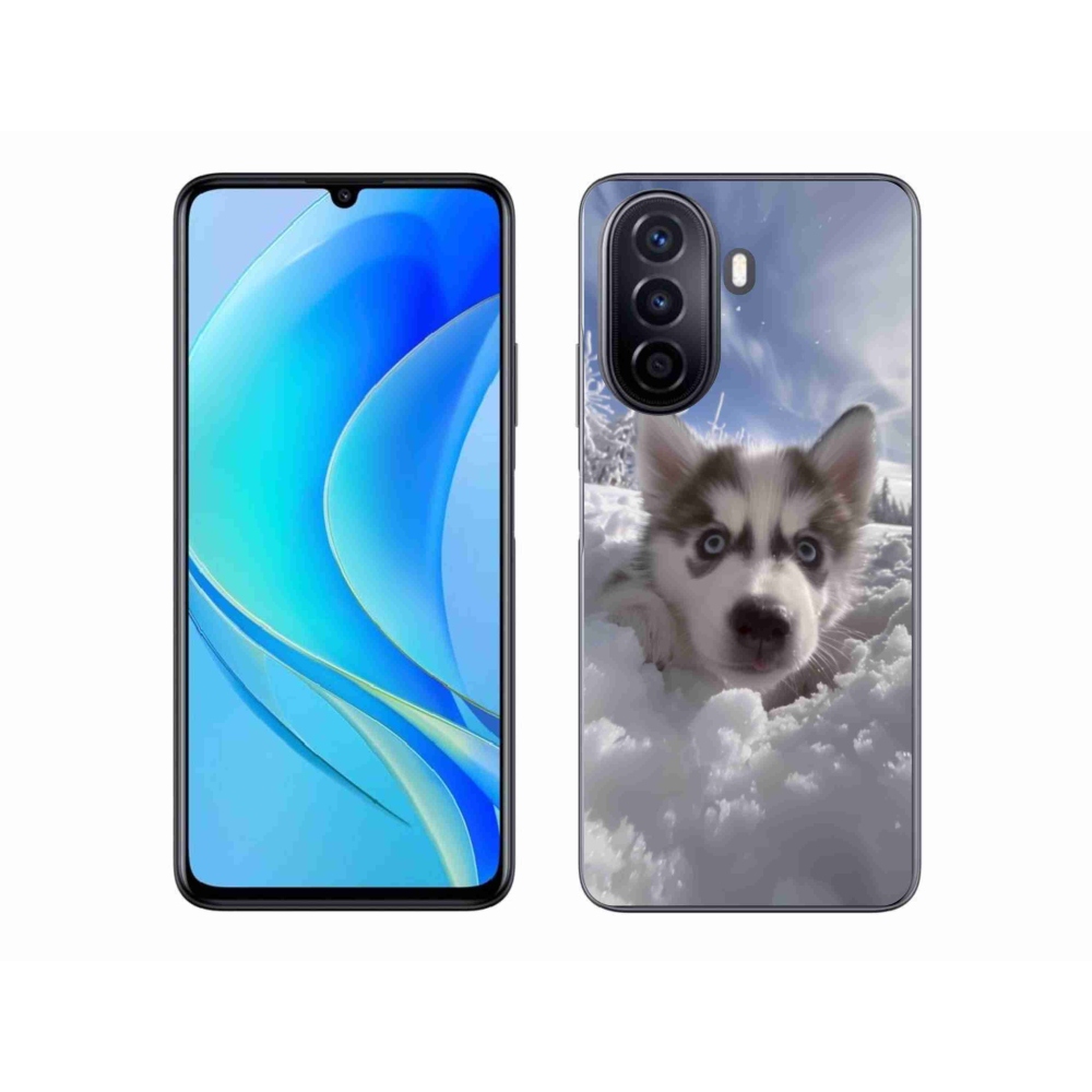 Gél borítás mmCase a Huawei Nova Y70-hez - husky a hóban