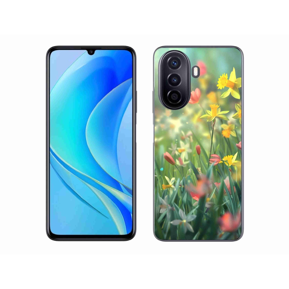 Gél borító mmCase a Huawei Nova Y70 készülékhez - tavaszi virágok