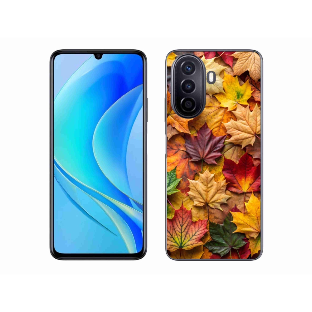 Gél borítás mmCase a Huawei Nova Y70 készülékhez - juharlevelek 2