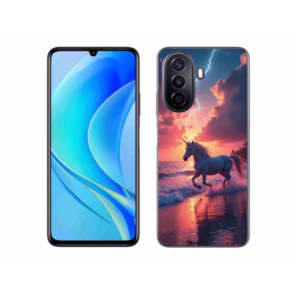 Gél borítás mmCase a Huawei Nova Y70-hez - egyszarvú a tengerparton