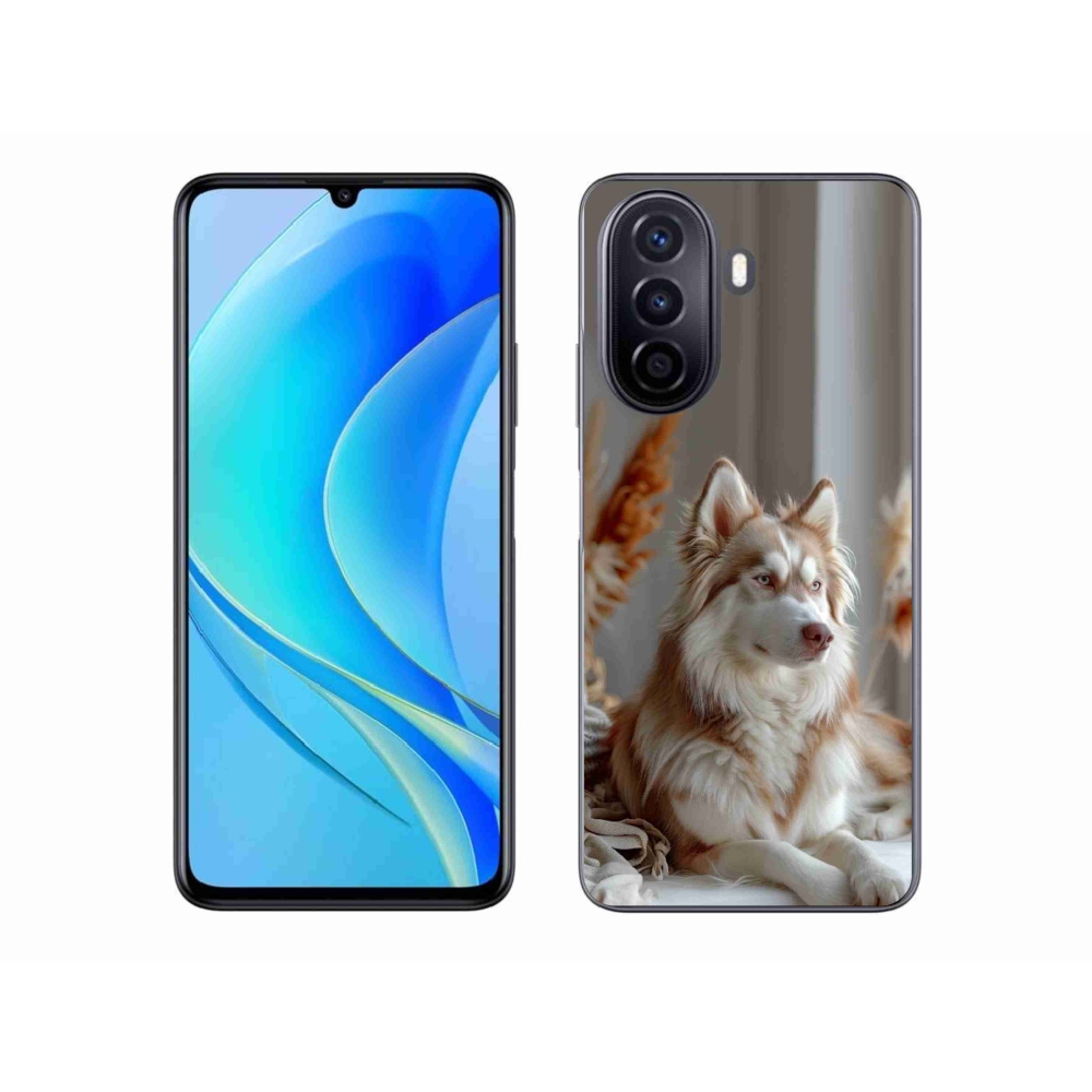 mmCase gélhuzat a Huawei Nova Y70-hez – nyugodt szibériai husky