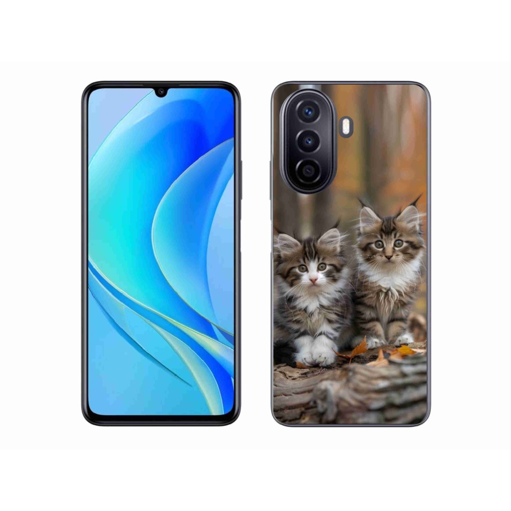mmCase gélhuzat a Huawei Nova Y70-hez – macska duó 3