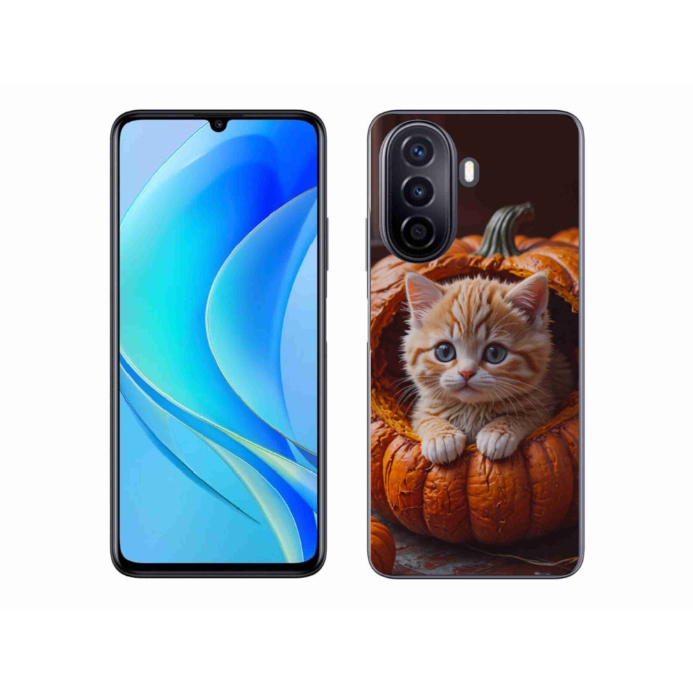 Gél borítás mmCase a Huawei Nova Y70 készülékhez - cica és tök 2