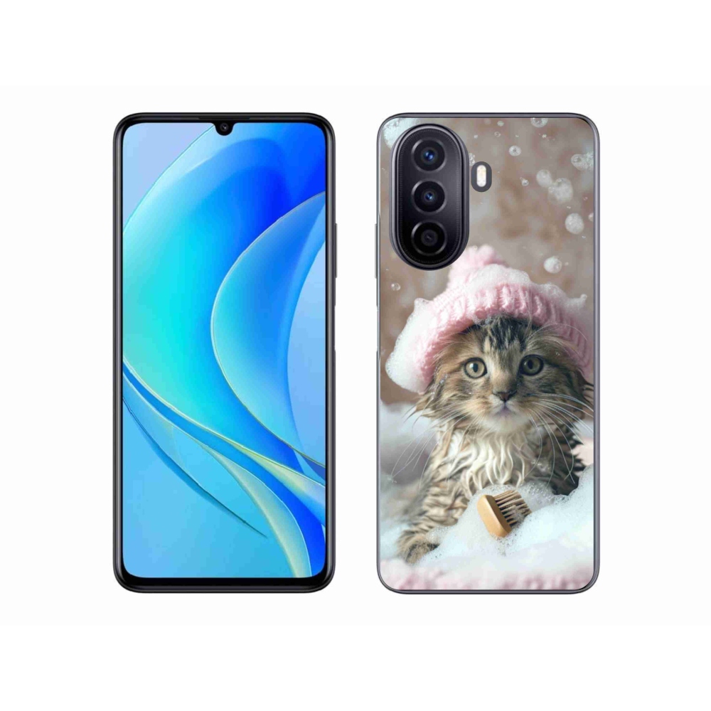 Gél borító mmCase a Huawei Nova Y70-hez - cica és fürdő