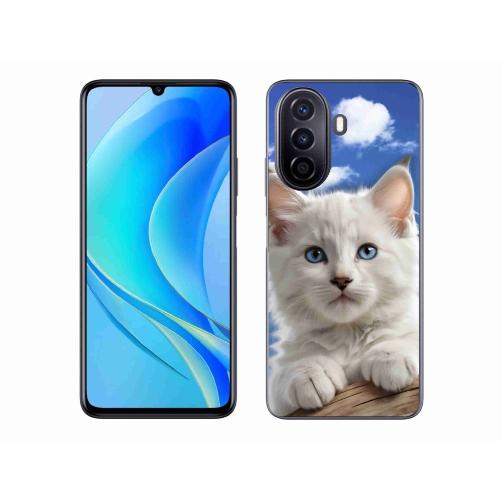 mmCase gél tok a Huawei Nova Y70-hez – cica és felhők