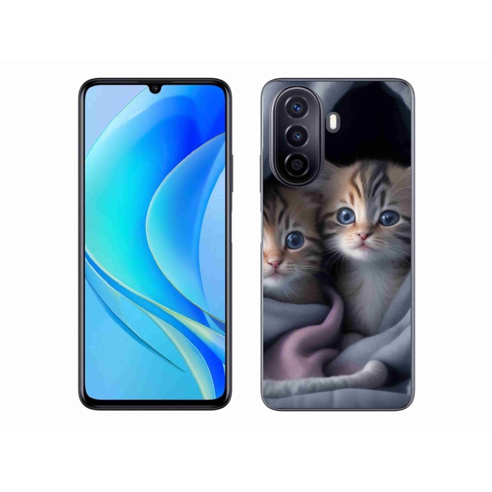 Gél borítás mmCase a Huawei Nova Y70 készülékhez - cica sapkával