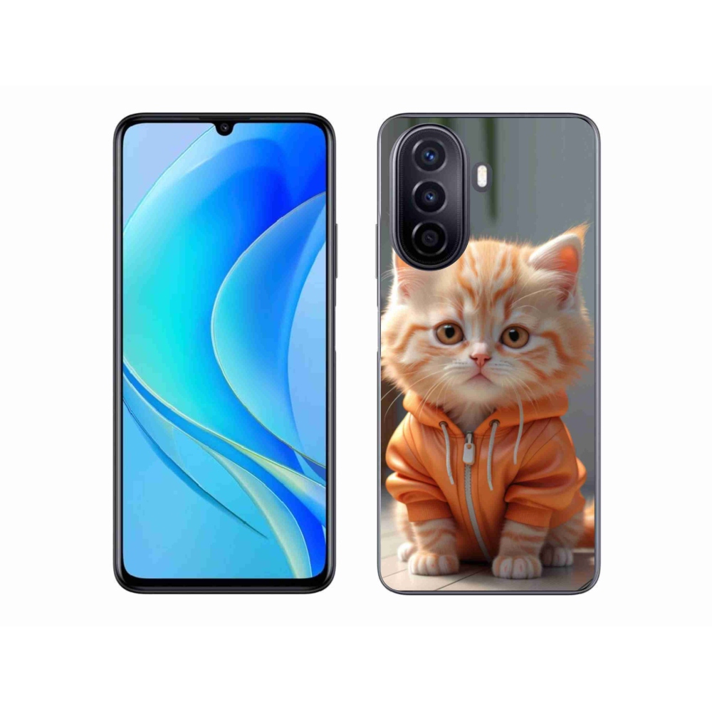 Gél borítás mmCase a Huawei Nova Y70-hez - cica melegítőben