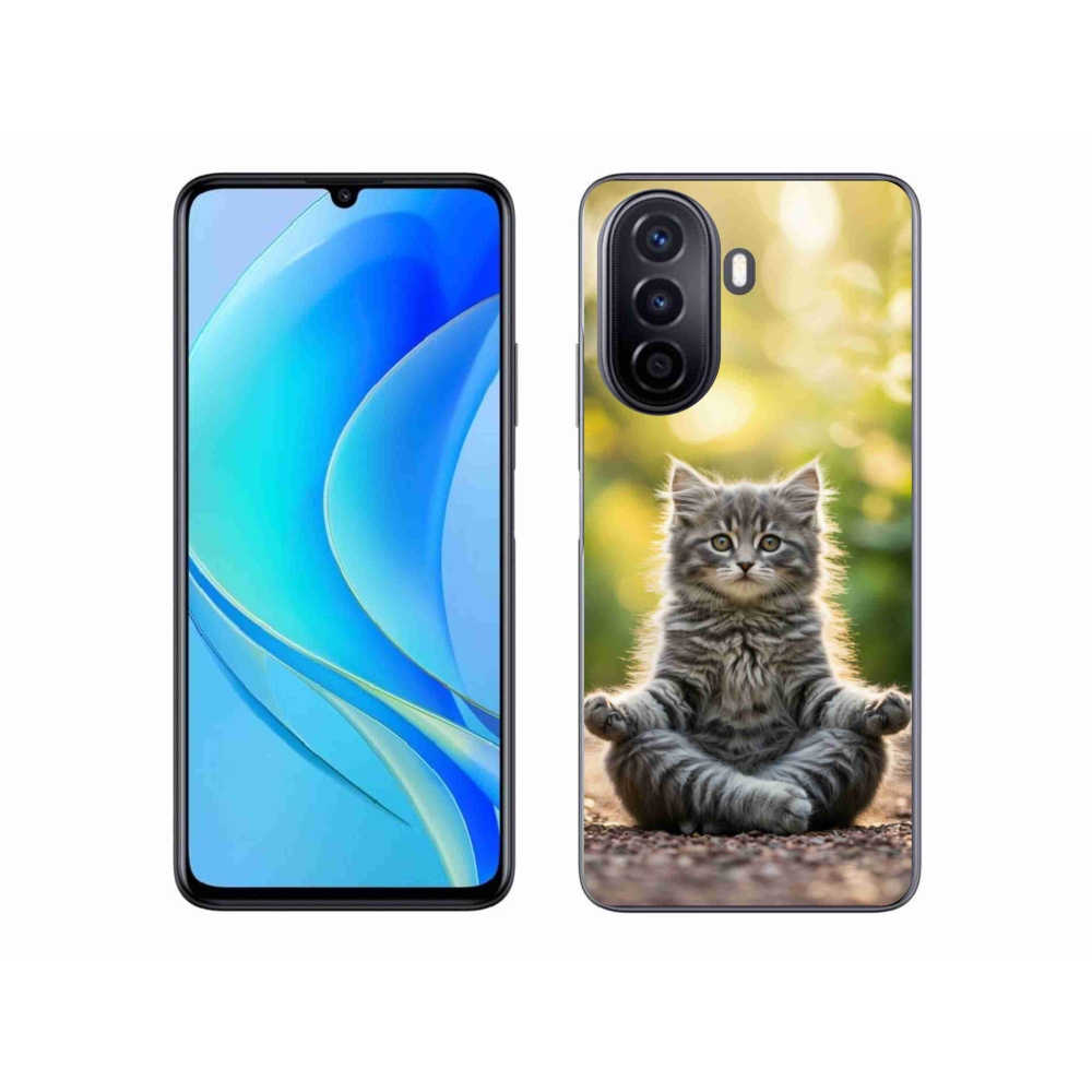Gél borító mmCase a Huawei Nova Y70-hez - meditáló cica