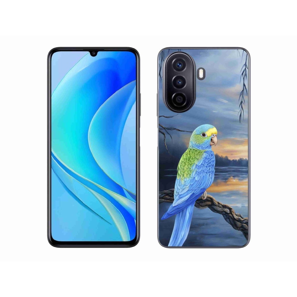 Gél borítás mmCase a Huawei Nova Y70 készülékhez - kék papagáj