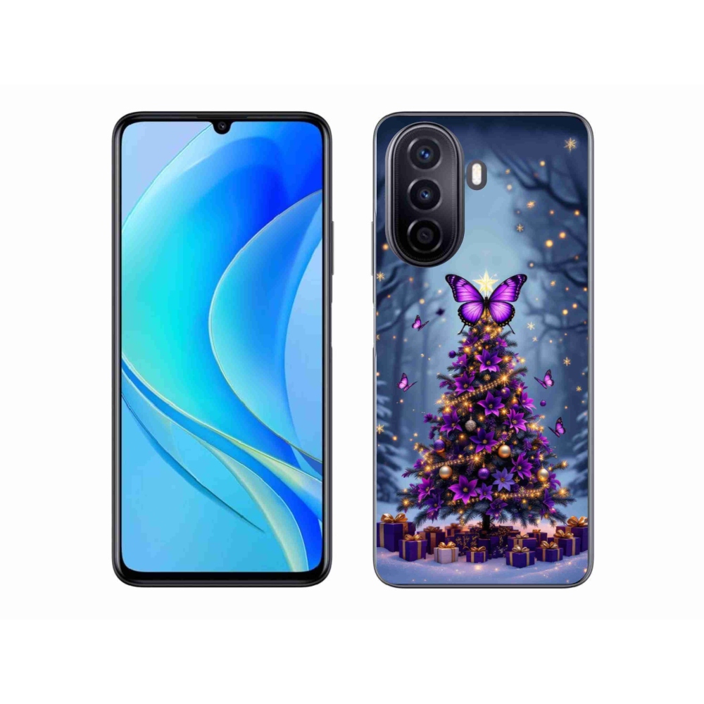 mmCase gél tok a Huawei Nova Y70-hez – pillangós karácsonyfa