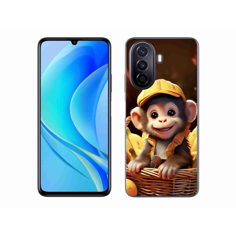 mmCase gél tok a Huawei Nova Y70-hez – majom a kosárban