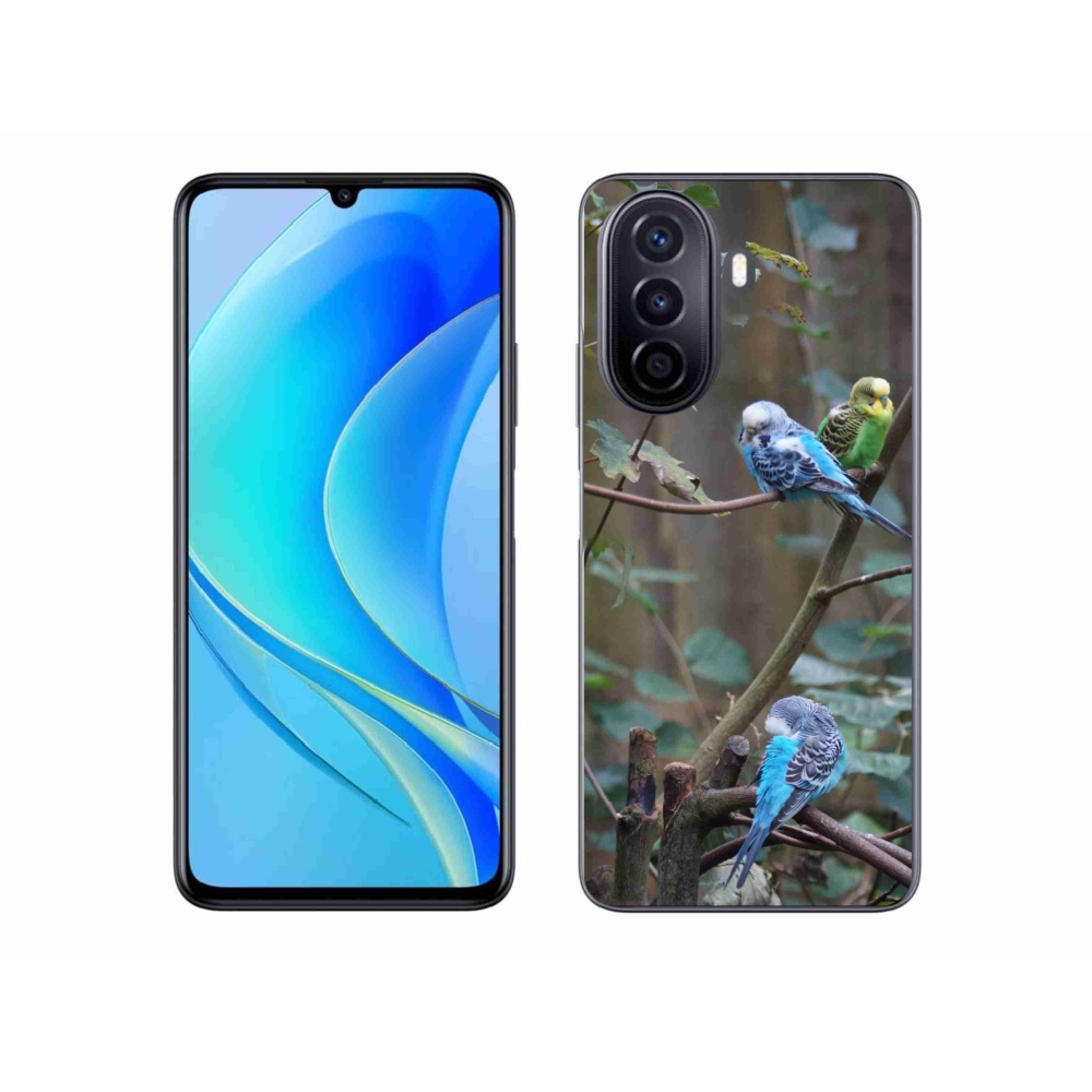 mmCase gél tok a Huawei Nova Y70-hez – papagájok az ágon