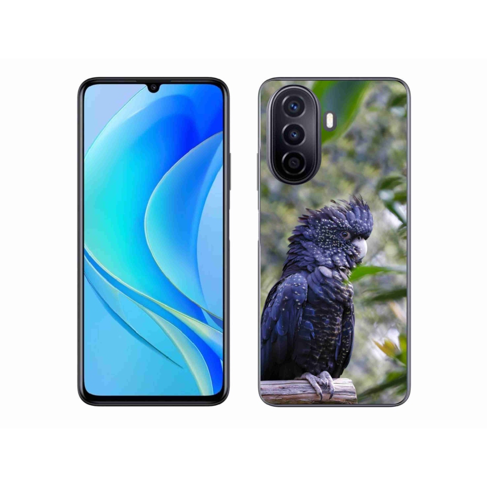 mmCase gél tok a Huawei Nova Y70-hez – fekete kakadu papagáj