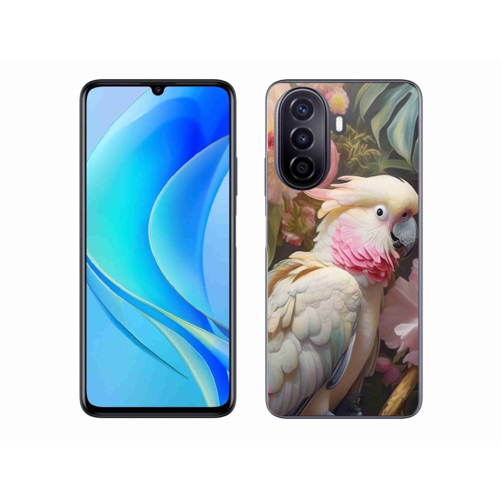 Gél borítás mmCase a Huawei Nova Y70 készülékhez - papagáj kakadu rózsaszín 2