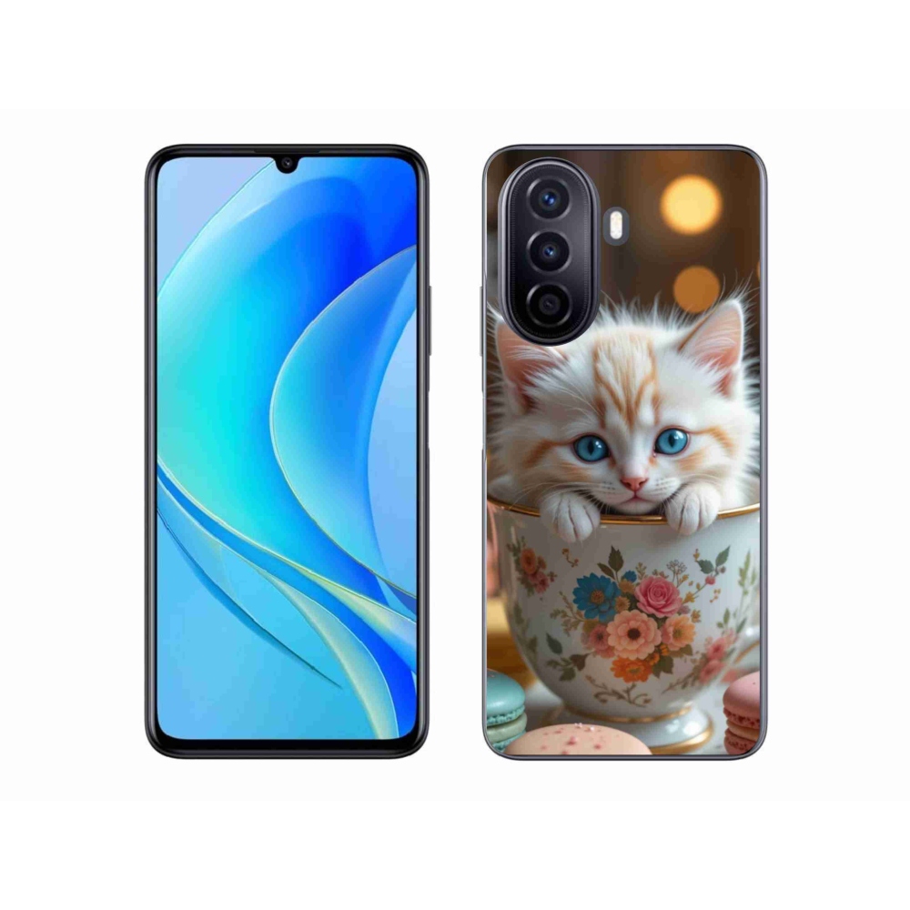 Gél borító mmCase a Huawei Nova Y70-hez - aranyos cica 6