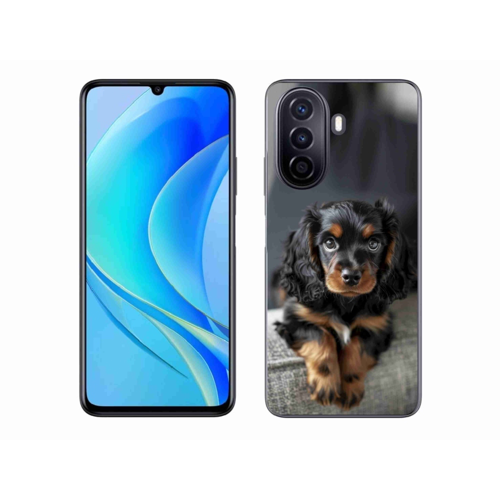 mmCase gél tok a Huawei Nova Y70-hez – aranyos, hosszú szőrű tacskó