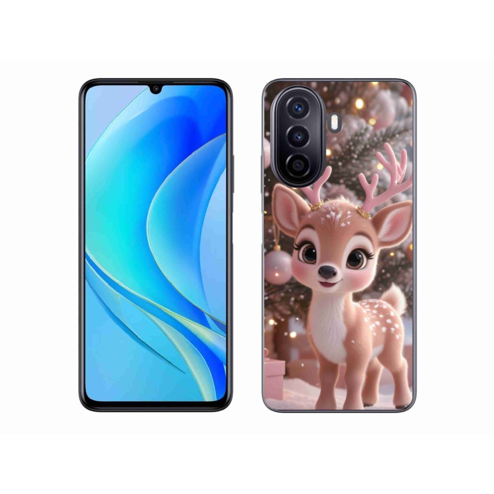 Gél borítás mmCase a Huawei Nova Y70 készülékhez - aranyos rénszarvas
