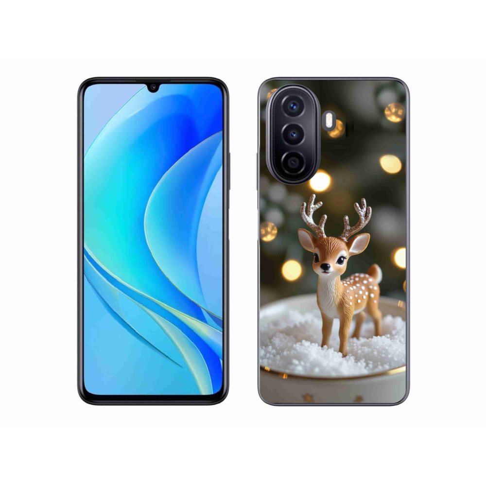 mmCase gél tok a Huawei Nova Y70-hez – aranyos karácsonyi szarvas