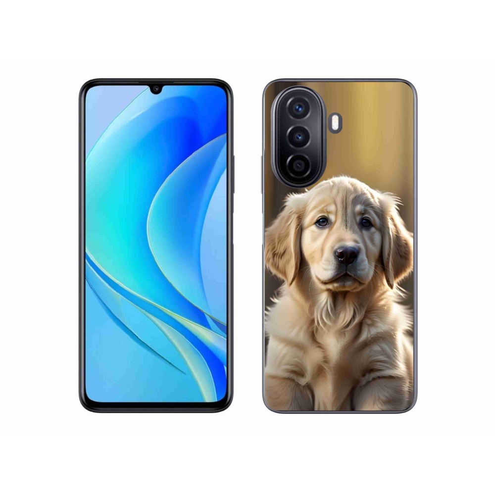 mmCase gél tok a Huawei Nova Y70-hez – aranyos arany retriever