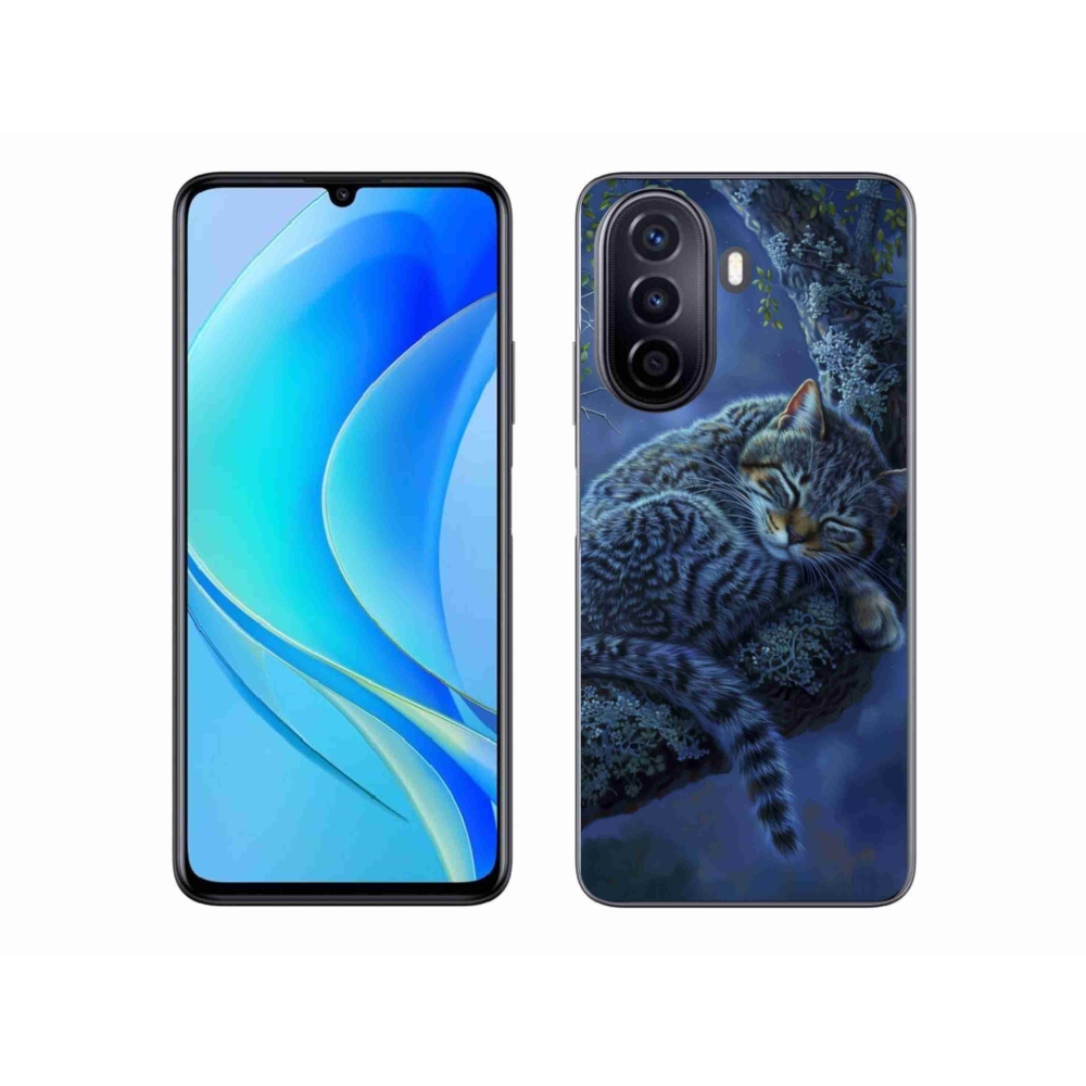 Gél borítás mmCase a Huawei Nova Y70 készülékhez - alvó macska