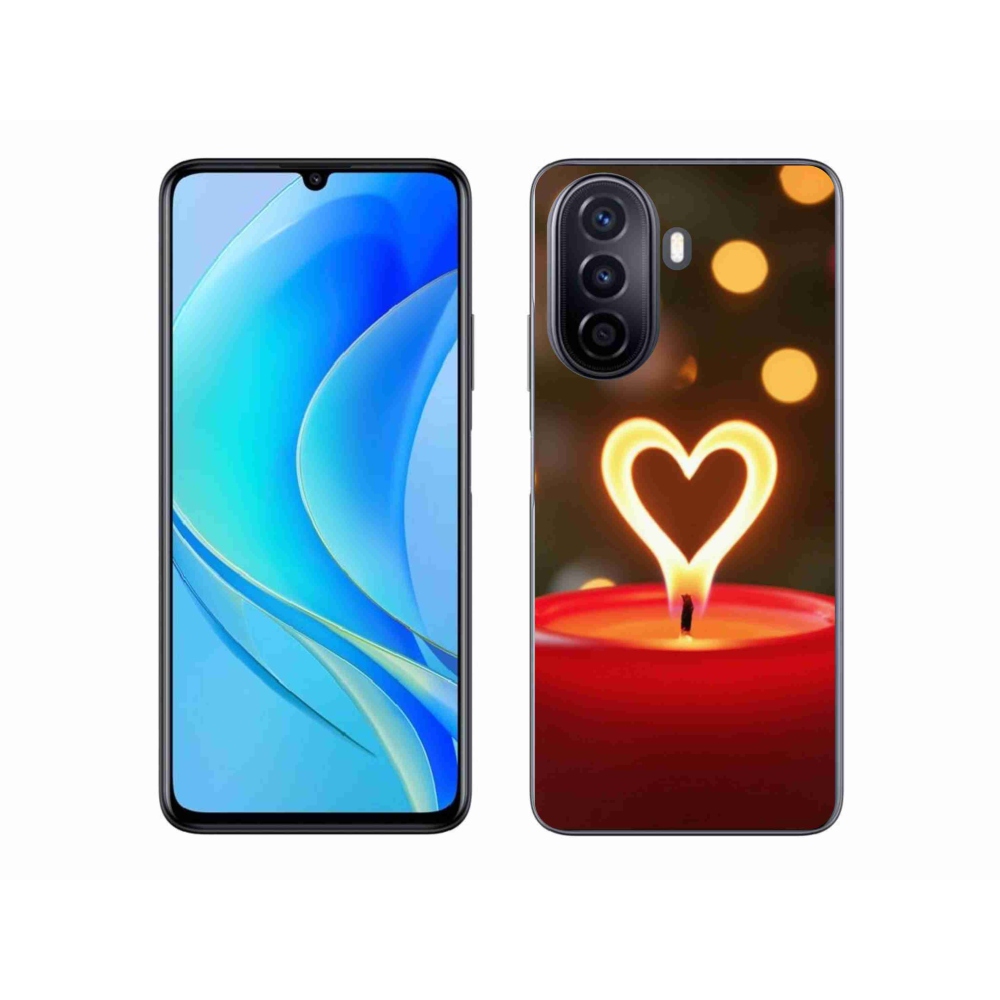 Gél borítás mmCase a Huawei Nova Y70-hez - láng szíve